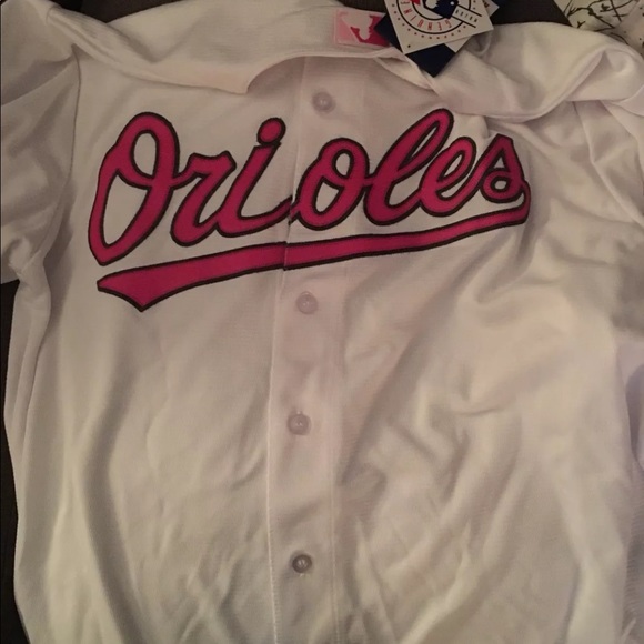 Baltimore Orioles Majestic Baseball Jersey Pink - Picture 2 of 2
